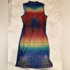 Multicolor design dress